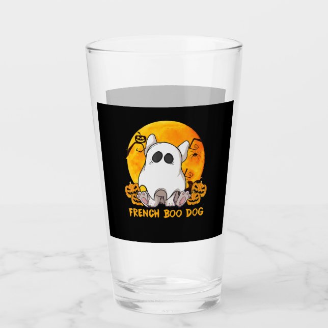 Boo Bulldog med Pumpkin Spider och Måne Glaskopp (Framsida)