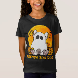 Boo Bulldog med Pumpkin Spider och Måne T Shirt