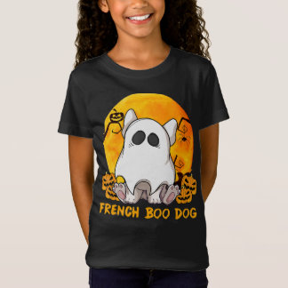 Boo Bulldog med Pumpkin Spider och Måne T Shirt