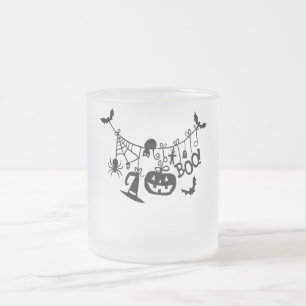 Boo Bus eller godis Halloween Fladdermus, Pumpkins Frostad Glasmugg