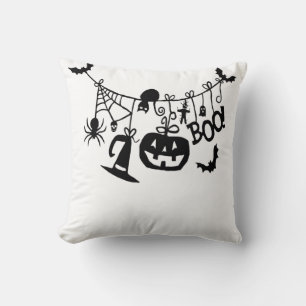 Boo Bus eller godis Halloween Fladdermus, Pumpkins Kudde