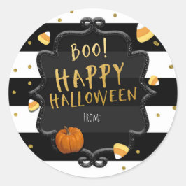 Boo! Candy Corn Glad Halloween-fest Klistermärken