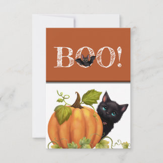 Boo Cat Halloween-platta kort