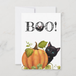 Boo Cat Halloween-platta kort