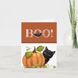 Boo Cat Halloween, tillsatt tackkort