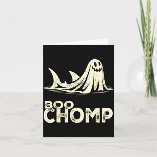 Boo chomp – rolig spökhaj Halloween retro Kort