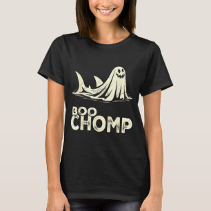 Boo chomp – rolig spökhaj halloween retro t shirt