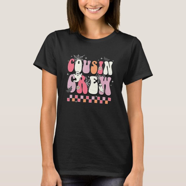 Boo Cousin Crew Cute Retro Halloween Fall Sea T Shirt (Framsida)