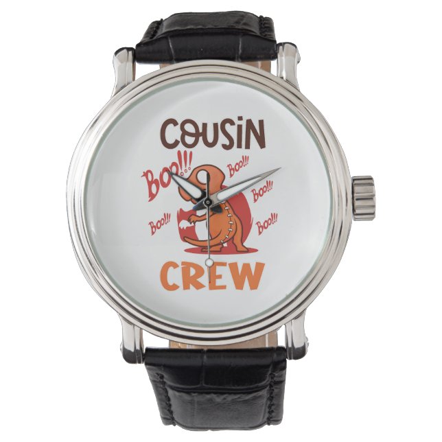 Boo Cousin Crew Halloween Dinosaur Spooky Costume Armbandsur (Framsida)