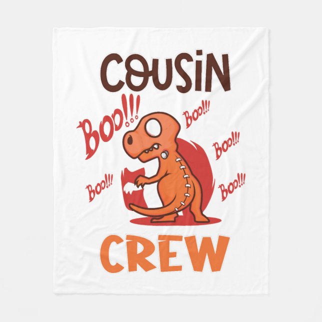 Boo Cousin Crew Halloween Dinosaur Spooky Costume Fleecefilt (Framsidan)