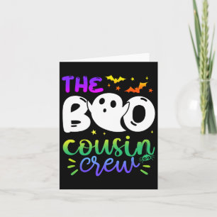 Boo Cousin Crew Halloween Ghost Trick Treat Sq Kort
