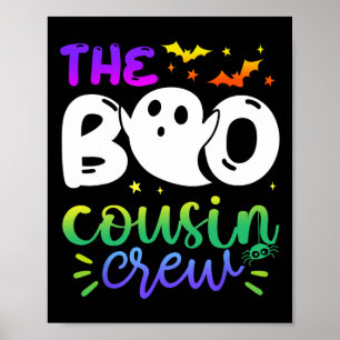 Boo Cousin Crew Halloween Ghost Trick Treat Sq Poster