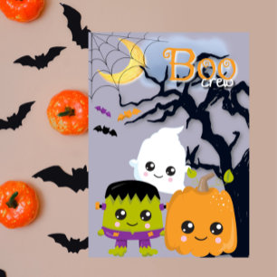Boo Crew 1 Cute Halloween Card-för barn Kort