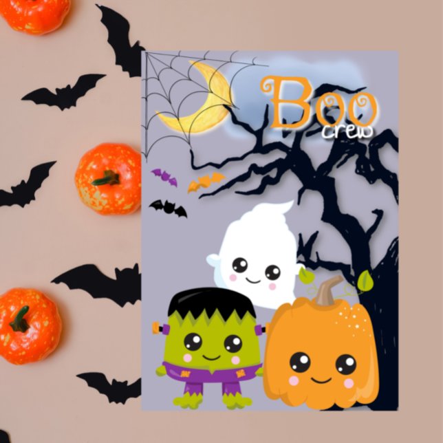 Boo Crew 1 Cute Halloween Card-för barn Kort (Skapare uppladdad)