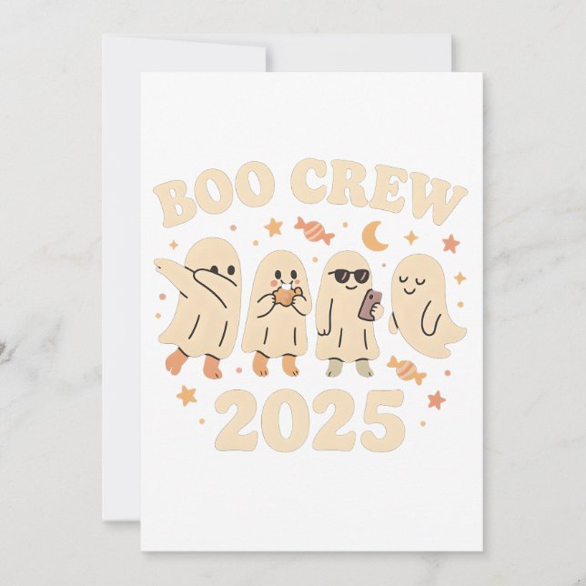 Boo Crew 2025 Trending Ghost Squad Inbjudningar (Framsida)
