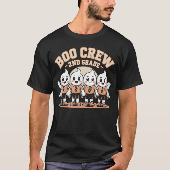Boo Crew 2:a Klass Cute Halloween Spöken T Shirt (Framsida)