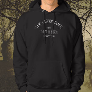 Boo Crew Anpassningsbar Family Namn Halloween Blac Hoodie