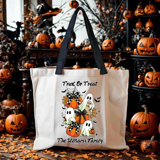 Boo Crew Bus eller godis Halloween-Anpassningsbarn Tygkasse (Skapare uppladdad)