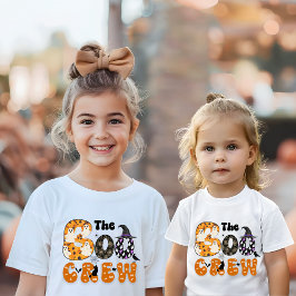 Boo Crew Colorful Halloween-familjen som matchar T Shirt