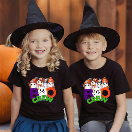 Boo Crew Colorful Halloween-familjen som matchar T Shirt