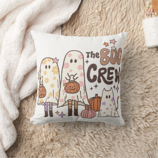Boo Crew Cute Ghost Halloween Kudde