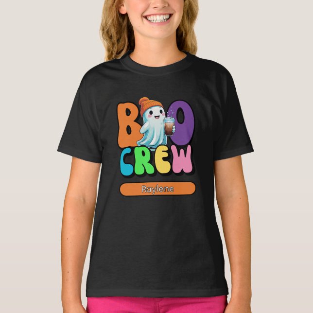 Boo Crew Cute Ghost Matching Kids T Shirt (Framsida)