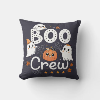 Boo Crew Cute Halloween Spöken och Pumpkin Kudde