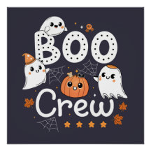 Boo Crew Cute Halloween Spöken och Pumpkin