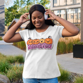 Boo Crew Cute Pumpkins Halloween T Shirt