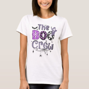 Boo Crew Family Ghost Spider Halloween Black T Shirt