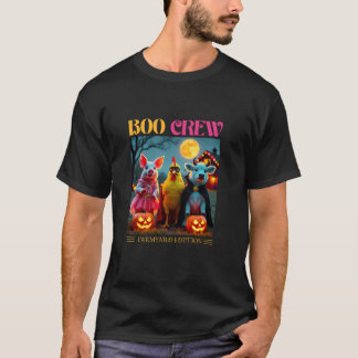Boo Crew Farmyard Edition Halloween Chicken Cow Pu T Shirt