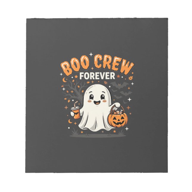 Boo Crew Forever Halloween-spökdesign_1 Anteckningsblock (Framsida)