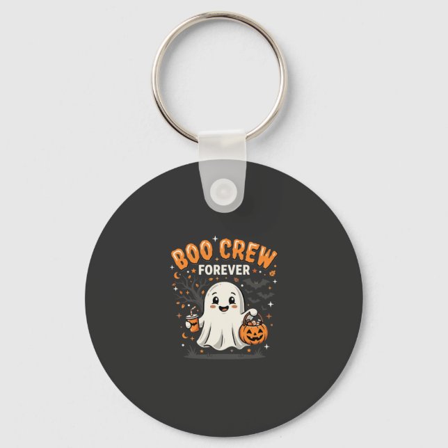 Boo Crew Forever Halloween-spökdesign_1 Nyckelring (Framsida)