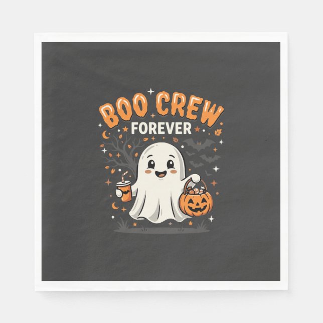 Boo Crew Forever Halloween-spökdesign_1 Pappersservett (Framsidan)
