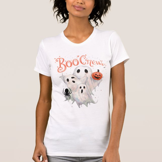 Boo Crew - Funny Halloween Design Design T Shirt (Framsida)