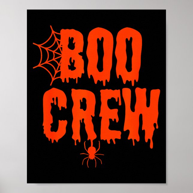 Boo Crew Funny Halloween Shirt For Group Costume F Poster (Framsidan)
