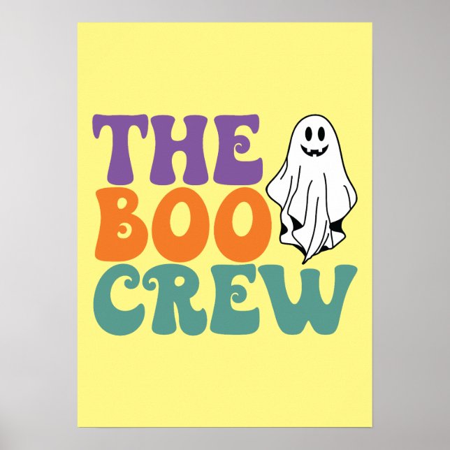 Boo Crew - Ghost - Funny Halloween Poster (Framsidan)