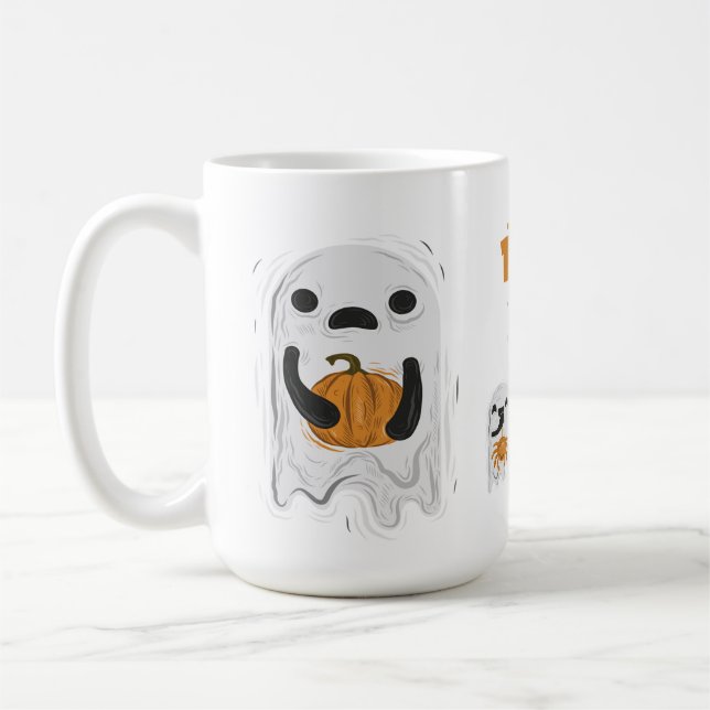 Boo Crew Ghost Halloween-mugg Kaffemugg (Vänster)