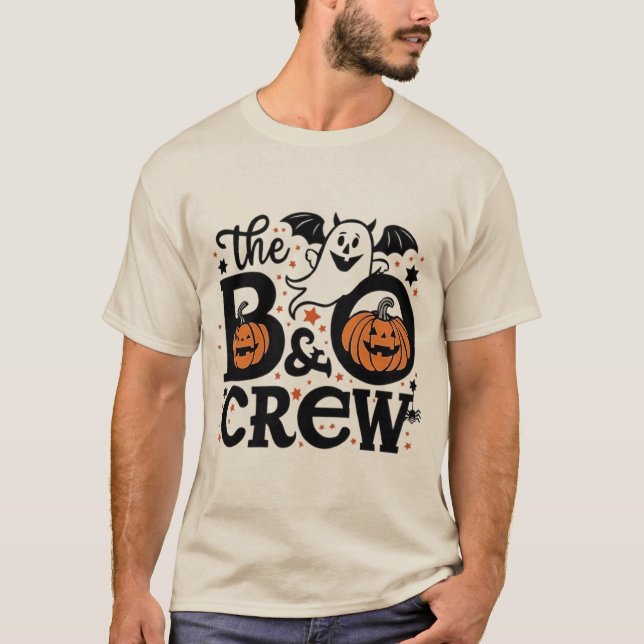 Boo Crew Ghost Halloween Shirt - Funny & Cute T Shirt (Framsida)