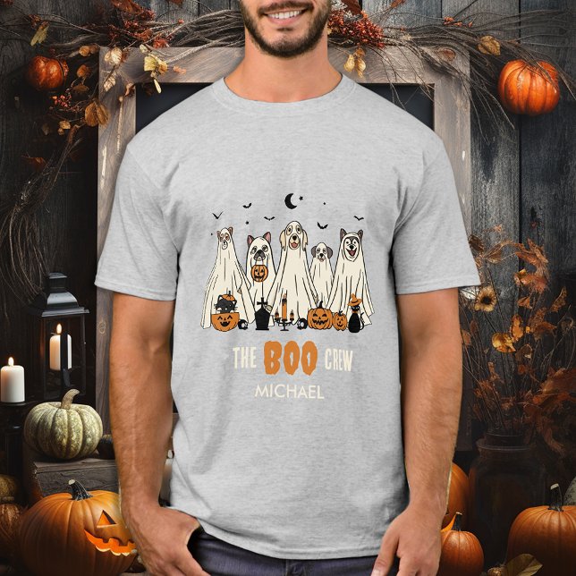 BOO Crew Ghost Hundar personalize Matching Hallowe T Shirt (Skapare uppladdad)