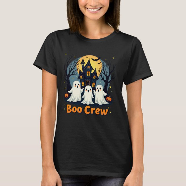 Boo Crew Ghost Kids Halloween Tee (Framsida)