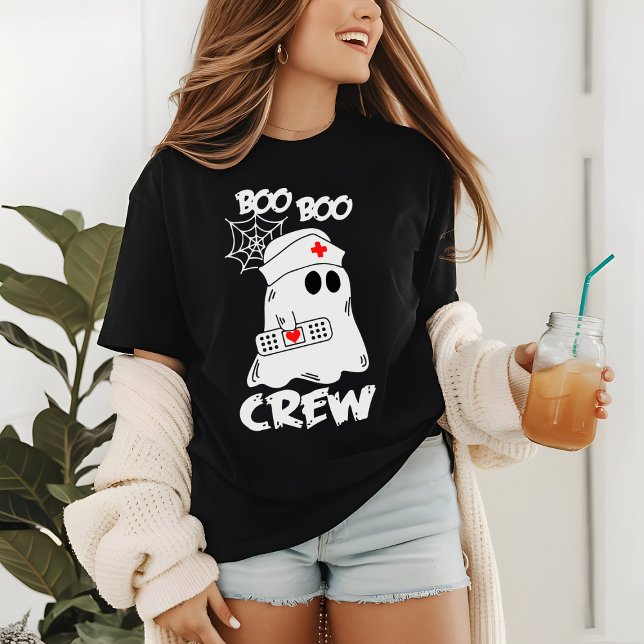 Boo Crew Ghost Nurse | Halloween T Shirt (Skapare uppladdad)