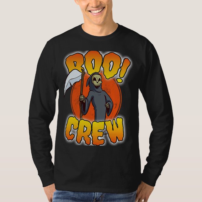Boo Crew Grim Reaper  Cute Matching Halloween Cost T Shirt (Framsida)