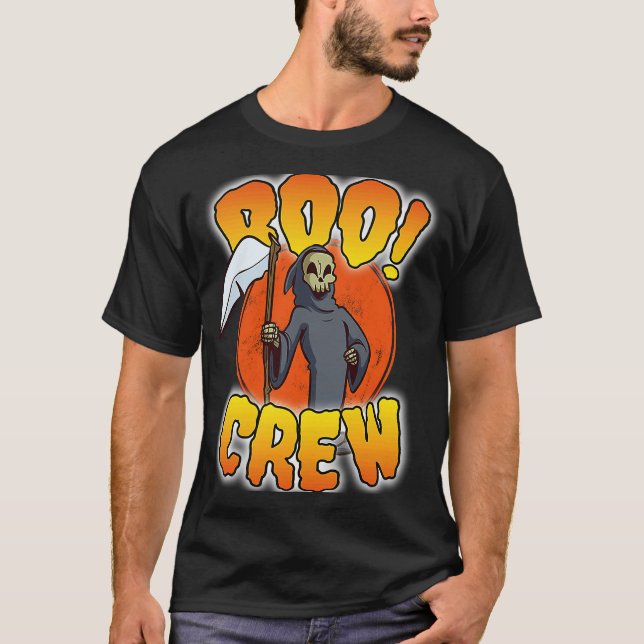Boo Crew Grim Reaper  Cute Matching Halloween Cost T Shirt (Framsida)