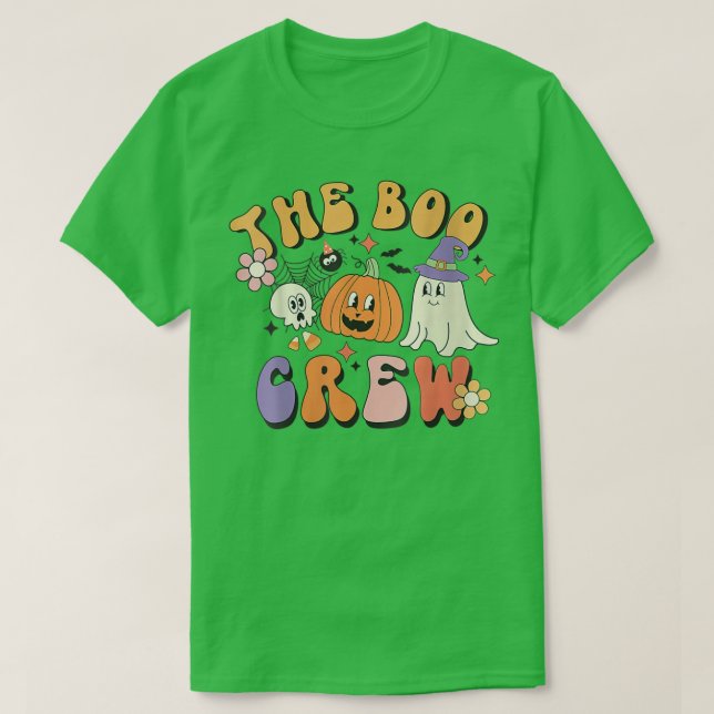 Boo Crew, Groovy Halloween Squad, Spooky Ghost T Shirt (Design framsida)