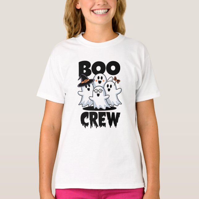 Boo Crew Halloween Family Matching T Shirt (Framsida)