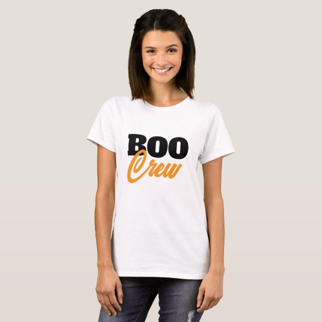 Boo Crew Halloween fest White T Shirt (Hel framsida)