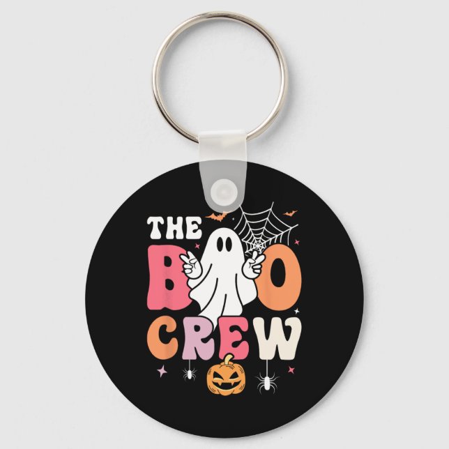 Boo Crew Halloween Ghost Bus eller godis Squad Nyckelring (Framsida)