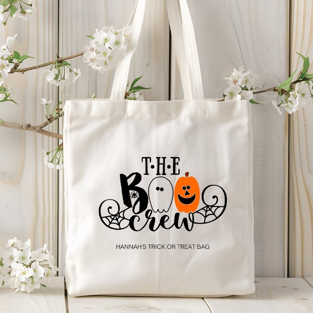 Boo Crew Halloween Ghost Pumpkin-Personligen Tygkasse (Skapare uppladdad)