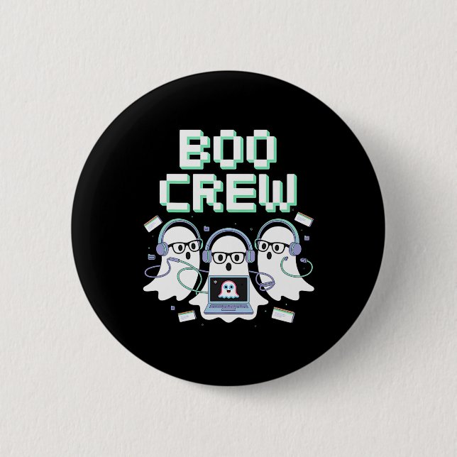 Boo Crew Halloween IT Help Desk Support Stem Knapp (Framsida)